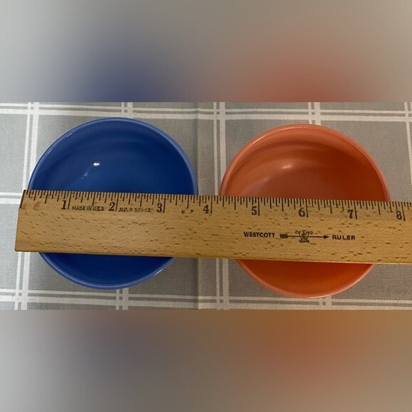 Vintage Hazel Atlas Moderntone Platonite Pastel Footed Dessert Sorbet Glass Dish - Picture 4 of 5